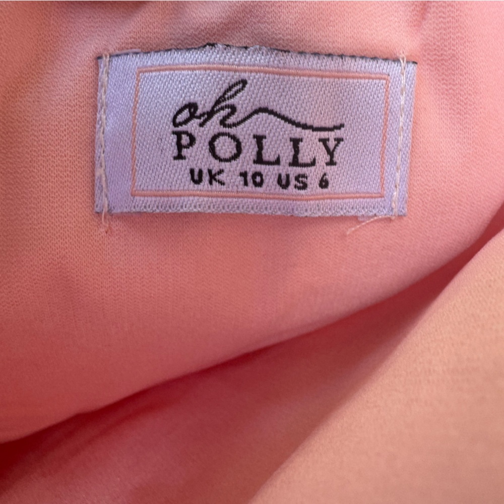 Oh Polly Spaghetti Strap Light Pink Dress Sz 6 - Picture 8 of 10